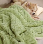 Απαλή Κουβέρτα Σκύλου & Γάτας Double Fleece – Sage Green - Image 3