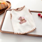 Bear Ice Cream Ribbed Top – Cream Πλεκτό Μπλουζάκι Σκύλου με Κεντητό Αρκουδάκι & Παγωτό - Image 5