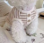 Caramel Cream – Ριγέ Μπλουζάκι Henley με Ξύλινα Κουμπιά (Beige & Off-White) - Image 2