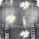 Daisy Vintage Denim Jacket – Τζιν Τζάκετ με Μαργαρίτες (Washed Black) - Image 3