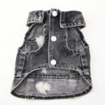 Daisy Vintage Denim Jacket – Τζιν Τζάκετ με Μαργαρίτες (Washed Black) - Image 4