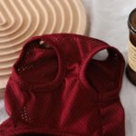 Διάτρητο Αμάνικο Φανελάκι Σκύλου Mesh – Burgundy Pocket - Image 3