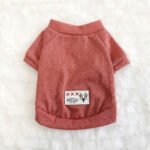 Deer Gary Melange Dog Top – Κεραμιδί Μπλουζάκι Σκύλου με Υφασμάτινη Ετικέτα