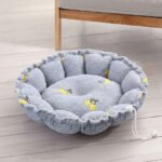 Aναπαυτικό Κρεβατάκι Σκύλου Flower / Donut – Grey Lemon