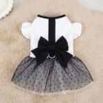 Monochrome Bow Tutu Dress – Φόρεμα Σκύλου με Φιόγκο & Τούλι (White & Black)