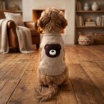 Beige Teddy Bear Knitted Dog Sweater – Μπεζ Πλεκτό Πουλόβερ Σκύλου με Σχέδιο Αρκουδάκι - Image 2