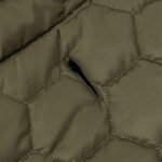 Luxury Αδιάβροχο Μπουφάν Σκύλου Honeycomb Καπιτονέ με Ψηλό Γιακά – Olive Green - Image 2