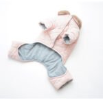 Pink Quilted Fur Collar Dog Jumpsuit – Ροζ Ολόσωμο Μπουφάν / Φόρμα Σκύλου με Γούνινη Λεπτομέρεια - Image 4