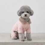 Pink Quilted Fur Collar Dog Jumpsuit – Ροζ Ολόσωμο Μπουφάν / Φόρμα Σκύλου με Γούνινη Λεπτομέρεια - Image 2