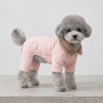 Pink Quilted Fur Collar Dog Jumpsuit – Ροζ Ολόσωμο Μπουφάν / Φόρμα Σκύλου με Γούνινη Λεπτομέρεια - Image 3
