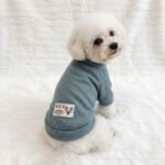 Deer Gary Melange Dog Top – Σαγέ Γκρι Μπλουζάκι Σκύλου με Υφασμάτινη Ετικέτα - Image 2