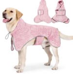 Soft & Dry – Μπουρνούζι Σκύλου Microfiber με Κουκούλα (Blush Pink) - Image 4