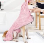 Soft & Dry – Μπουρνούζι Σκύλου Microfiber με Κουκούλα (Blush Pink) - Image 3