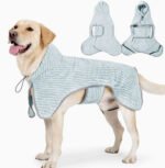 Soft & Dry – Μπουρνούζι Σκύλου Microfiber με Κουκούλα (Sky Blue) - Image 2