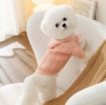 SugarPup Cloud Knit – Αριστοκρατικό Πλεκτό Πουλόβερ με Κουκούλα & Pom-Pom (Powder Pink) - Image 4