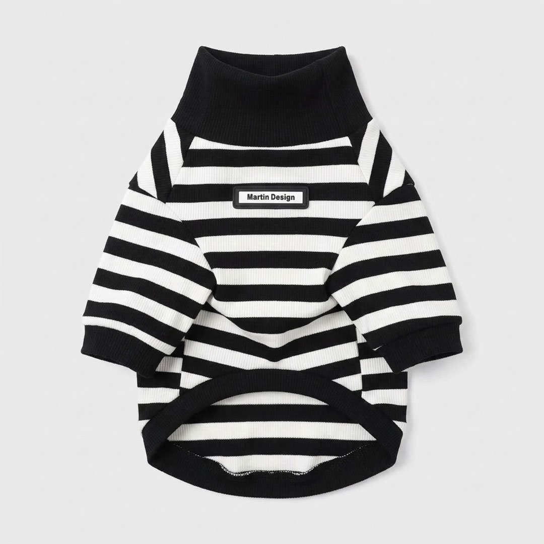 sugarpup-parisian-chic-rige-zivagko-poulover-skylou2 SugarPup Parisian Chic – Ριγέ Ζιβάγκο Πουλόβερ (Black & White) - Image 1